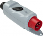 CEE-plug 5x32A (3P+N+PE) 6h IP44 6h IP44 with switch (ON-OFF), grey/red with holder 53725530 | 9003399092015