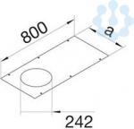 Cover stamped R2 round 242mm made of steel sheet for BKFD/BKWD 350x800 BKAD350800R2 | 4012002248270