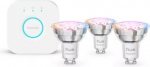 Starter kit, LED bulb GU10, 4.7W, 345lm, White and Colour Ambiance, 3 pcs. + bridge, Hue Essential 929004235707 | 8721103103710