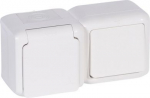 One-way switch + 2P+E German standard socket outlet Forix - 16 A -250 V -white 782371 | 3245067823712