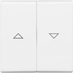 As cover for flush-mounted blind control switch/push switch. screwable (fixing element) Delivered with sealing ring. For inserts 2000/4 and 2020/4 US. IP 44 only in conjunction with cover frames All Weather 44. 2CKA001731A1650 | 4011395870501