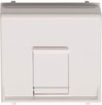Color: White.   Cover plate at 45&ordm; for one data connector housing (refs.: 2016, 2016.1, 2016.2 and 2016.3)   With labeling area for stickers   With shutter   Size: 2 modules. 2CLA221670N1101 | 8427238202037