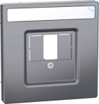 Central plate w. square opening and  label field, stainless steel, Syst MEG4250-6036 | 4042811197063