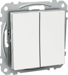 Double switch, Exxact, 2 circuits, 16A, screw terminals, white WDE002217 | 3606480200939