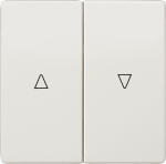 1+1 Shutter pushbutton, 68x68mm, DELTA style, titanium white 5TG7143 | 4001869228037