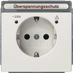 DELTA style, platinum metallic SCHUKO socket outlet 10/16 A 250 V with overvoltage protection Labeling field, Function displays with increased touch protection cover plate 68 x 68 mm DELTA switches and socket outlets &ndash; design and quality to perfectio ...