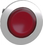Head for illuminated push button, Harmony XB4, metal, red flush, 30mm, spring return, universal LED, ZB4FW343 | 3606489582678