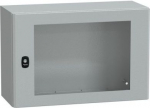 Wall mounted steel enclosure, PanelSeT S3D, transparent door, without mounting plate, 400x600x250mm, NSYS3D4625T | 3606480159497