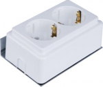 ECMEDIA-2xSCH Two schuko sockets and holder for ECG MEDIA panels 001100201 | 3838895986157