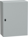 Wall mounted steel enclosure, PanelSeT S3D, plain door, with mounting plate, 800x600x300mm, IP66, IK NSYS3D8630P | 3606480158933