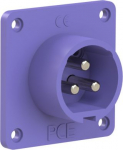 CEE-flanged plug 3x16 24VAC 50/60Hz IP44 TWIST purple 70x70mm 663V | 9003399017544
