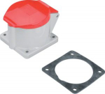 CEE-socket outlet, straight, 32 A, splash-proof IP44, 5-pole 400 V 50/60 Hz ECEE325 | 4012002245309