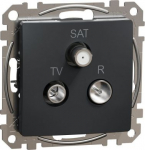 Intermediate TV / R/ SAT socket 7dB , anthracite Sedna Design SDD114484 | 3606481467430