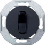 Pushbutton, black, with lamp, Renova WDE011204 | 3606480698132