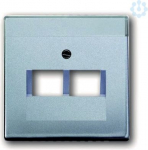Cover plate for data outlet 2xRJ, aluminium FUTURE 1803-02-83 2CKA001710A3610 | 4011395054765