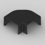 Bend for socket channel PK 90X55 D, black 8403_FB | 8595568937025