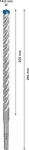 SDS-plus-7X puur 14x200x265mm, 10 tk. 2608900176 | 4059952532493