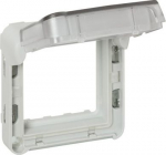 Support frame Plexo 55 - for Mosaic 2 mod - IP 55 - with smoked flap 069580 | 3414971740174
