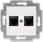Double data socket outlet, RJ45 cat.6 + RJ45 cat.6 2CHH296118A6068 | 8592624111467