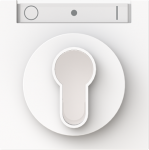 Cover plate with legend Symbol "arrows" or "0 - 1" for Venetian blind, Key studio white - Busch-art linear 2CKA001710A4157 | 4011395315705