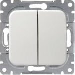 Push switch with screwless terminals and rocker with clip-on fastening. The terminals are for max 2 rigid wires. 2TKA000231G1 | 6410021260132