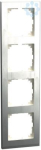 M-Pure Decor Frame, 4-gang, Stainle ss steel/aluminium, M-Pure Decor MEG4040-3646 | 4042811180928