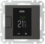 Thermostat, Exxact, programmable, 2-pole, with touch display, anthracite WDE003478 | 3606480778971