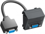 Multimedia Adapteris, VGA ar kabeli, rozete-rozete 45x45mm, PC, pelēkmelna, 7021 6104673 | 4012195898498