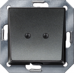 Outlet plate, carbon metallic, 55x55mm, DELTA i-system 5TG1221 | 4001869233925
