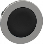 Flush mounted push button head, Harmony XB4, metal, black, 30mm, spring return, unmarked ZB4FA2 | 3606489580889