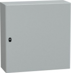 Wall mounted steel enclosure, PanelSeT S3D, plain door, with mounting plate, 800x800x300mm, IP66, IK NSYS3D8830P | 3606480158841