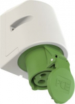 Wall mounted socket 3x16A (2P+PE) 10h IP44, green 113-10 | 9003399016462