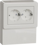 Skirting box with a pre-wired horizontal DSO, white, Exxact WDE015742 | 3606489504601