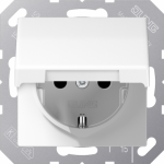 Socket outlet hinged lid, 16 A/250 V, white AS1520 AS1520KLWW | 4011377059269