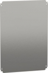 Plain mounting plate H700xW500mm made of galvanised sheet steel. range of product: Mounting accessories - accessory / separate part type: mounting plate - device application: multi-purpose - mounting location: direct fixing on backstuds, step slide - ...