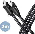 CABLE USB-C TO USB-C 2M 60W/BLACK BUCM3-CM20AB AXAGON BUCM3-CM20AB | 8595247905963