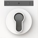 Cover plate with legend Symbol "arrows" or "0 - 1" for Venetian blind, Key studio white matt - Busch-art linear 2CKA001710A4158 | 4011395315712