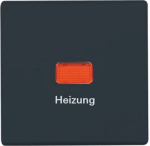 Rocker with legend Heizung with Red Calotte for Switch/push button, Single rocker anthracite - Allwetter 44 (IP 44) 2CKA001731A1684 | 4011395873403