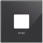 Color: Black Glass   Cover plate for USB charger code: 8185 2CLA858500A2501 | 8427238228273