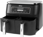 NINJA | Air Fryer | AF300 | Power 1 frying compartment: 1200 W; 2 frying compartments: 2400 W W | Capacity 7.6 L | Black AF300EU