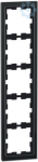 D-Life glass frame, 5-gang, Onyx bl ack MEG4050-6503 | 4042811198060
