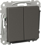 Double switch, Exxact, double 2-way, 16A, 250V, anthracite WDE003126 | 3606480201141