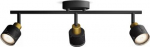 Ceiling/wall spotlight Niall, GU10, 3x5W, IP20, black and brass 929004109201 | 8720169300118