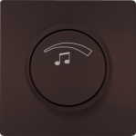 Volume controller cover plate, 3W, Brown, DELTA style 5TG4812-0CH | 4001869554686