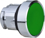 Green flush pushbutton head &Oslash;22 spring return unmarked. range of product: Harmony XB4 - device short name: ZB4 - mounting diameter: 22 mm - operator additional information: clear boot for insertion of protected legend within head - additional informa ...