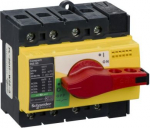 switch disconnector, Compact INS80, 80A, with red rotary handle and yellow front, 4 poles 28921 | 3303430289210