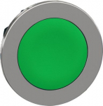 Flush mounted push button head, Harmony XB4, metal, green, 30mm, spring return, unmarked ZB4FA3 | 3606489580957
