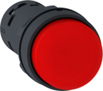 Push button, Harmony XB7, round red projecting, 22mm, spring return, 1NC, unmarked XB7NL42 | 3606480470646