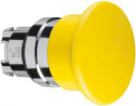 Head for non illuminated pushbutton, Harmony XB4, mushroom 40mm, metal, yellow, 22mm, spring return ZB4BC5 | 3389110888461