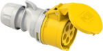 CEE connector 5x16A (3P+N+PE) 4h IP44 SHARK with cap yellow 215-4 | 9003399125263
